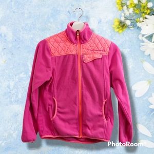 Pink Fleece jacket size 10/12
